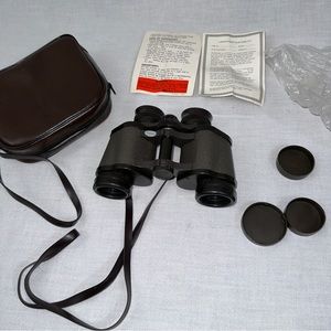 Vtg FOCAL Siam Cat Optics 7 X 35 Field 10 Wide Angle Kmart Case Binoculars Japan